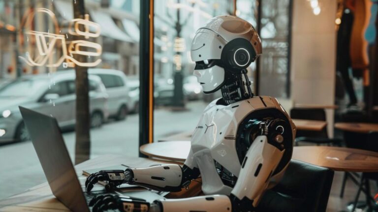 14 Jobs That Robots Will Definitely Take Over by 2030 5 ai robot work laptop